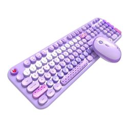  MOFII MOFII Lovely 2.4G vezetk nlkli billentyzet + egr szett (lila)