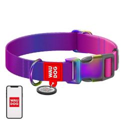  Waudog Nylon nyakrv QR kddal WAUDOG 15 mm szles, 25-35 cm hossz lila sznben