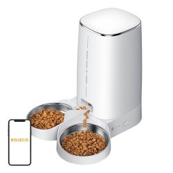  Rojeco Rojeco 4L Automatic Pet Feeder WiFi Version with Double Bowl