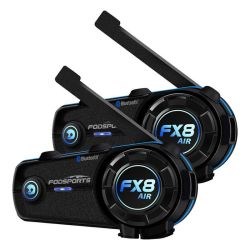  Fodsports Fodsports FX8 Air motorkerkpr intercom kt darabos csomag (fekete)