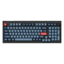  Keychron Keychron V5 Max QMK/VIA RGB Knob Red Switch vezetk nlkli mechanikus billentyzet (fekete)