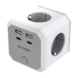  BlitzWolf BlitzWolf BW-EC2 8 az 1-ben aljzat (4xAC / 2 x USB-A / 2 x USB-C)